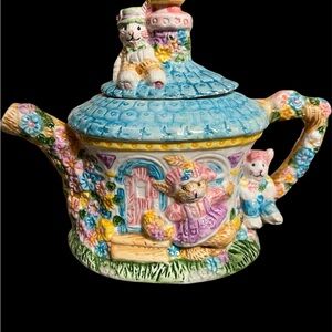 Charming Easter  Ceramic Teapot
